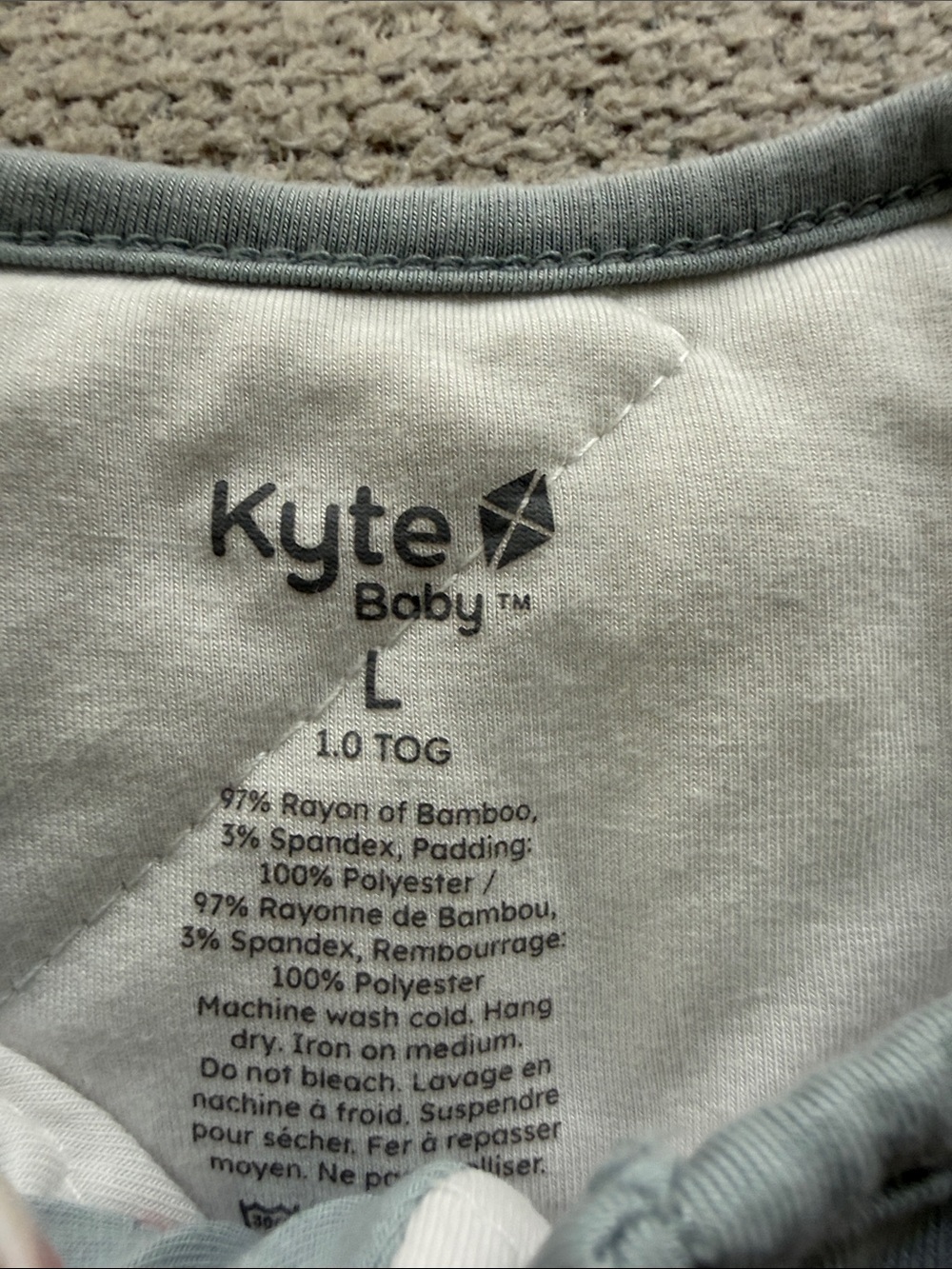 Kyte BABY Light Blue Sleeveless Zip Sleep Sack with Work Truck Print - Picture 2 of 5